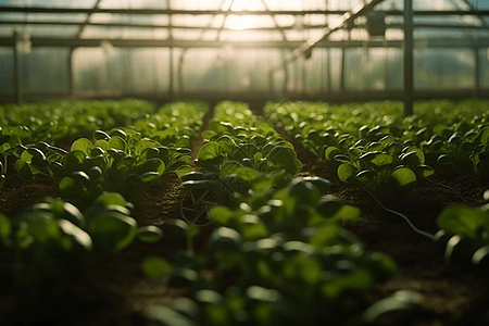 温室蔬菜种植特写图图片