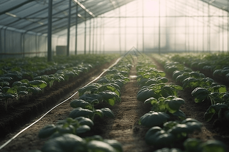 温室蔬菜种植特写图图片