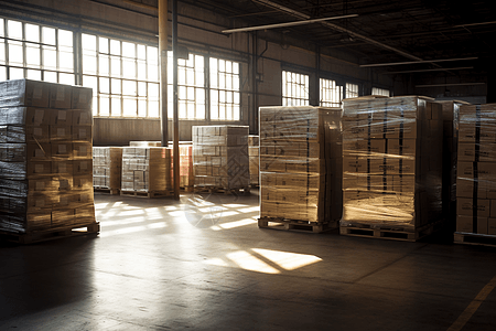 物流木箱工厂物流运输产品背景