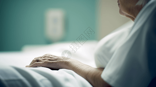 卧病在床的病人图片