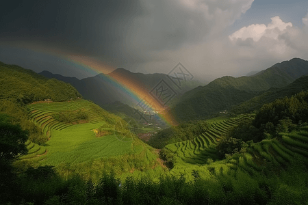 风景优美的乡村图图片