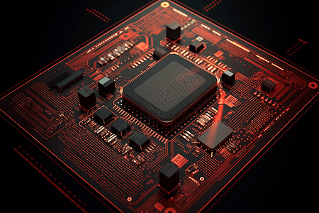 复杂的芯片组件电路背景图片