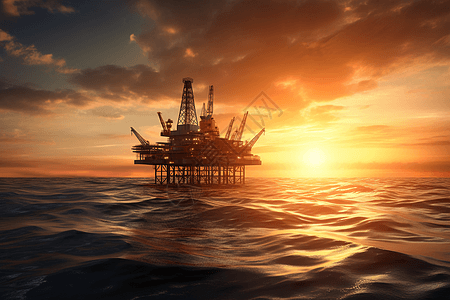 石油海上钻井平台概念图图片