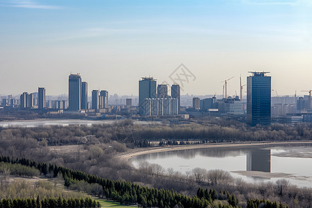 城市风光天际线背景图片