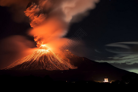 埃特纳火山爆发高清图片