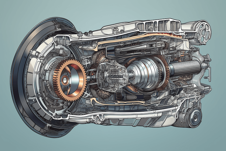 复杂的汽车变速器图片