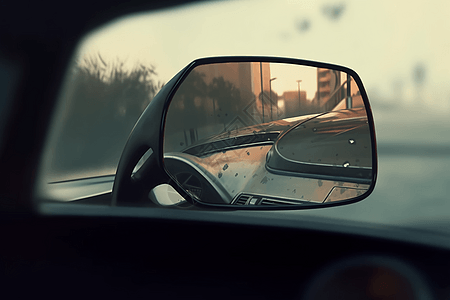 汽车后车窗汽车后车镜背景