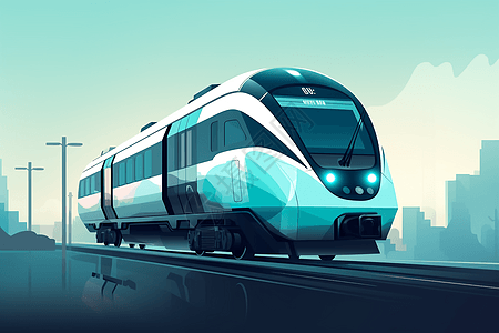 科技感氢动力列车图片