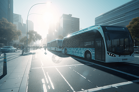 氢动力公交车图片