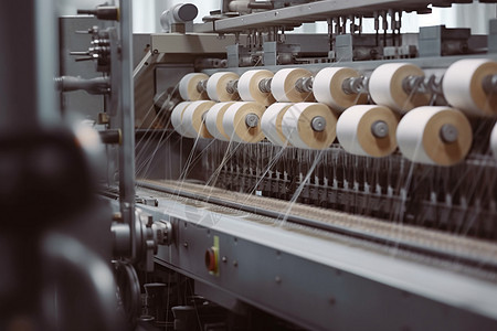 工业丝线纺织图片