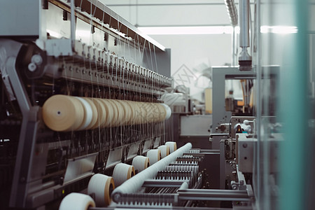 纺织厂与纺丝线图片