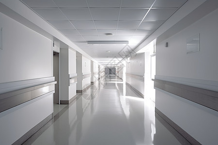 医院白色走廊图片