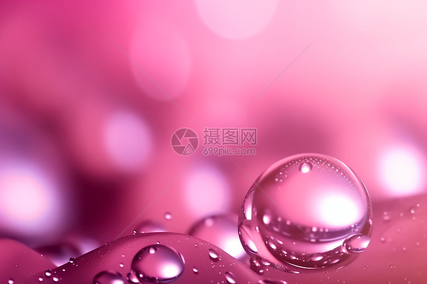 粉色发光泡泡图片