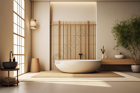 日式浴室图片
