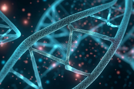 3D效果的DNA链条图片