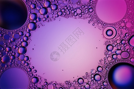 抽象紫色泡泡图片