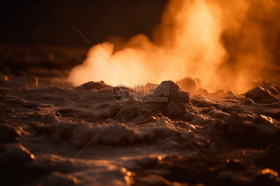 火山地热能图片