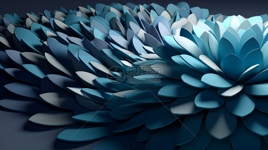 抽象的3D花朵图片