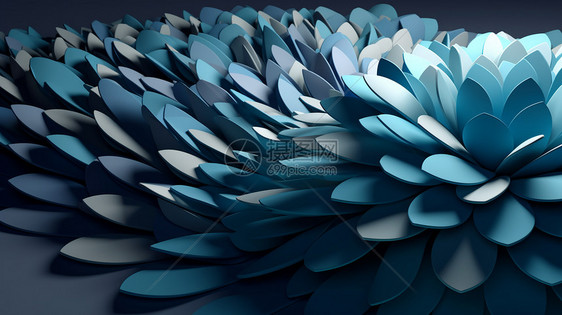 抽象的3D花朵图片