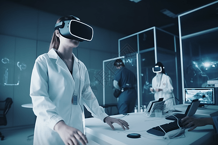 AR技术虚拟现实技术的医学培训高清图片