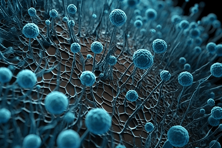 人体细胞结构的微观视图图片