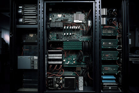 机箱风扇计算机的内部背景