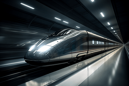 未来派高速列车3D概念图图片