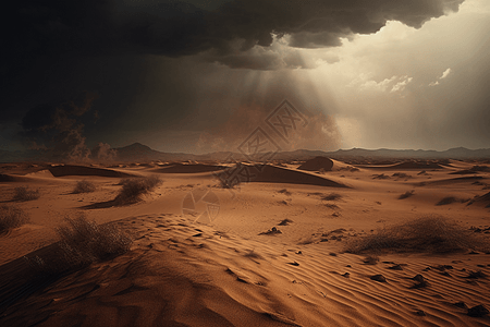 沙尘暴沙漠景象图片