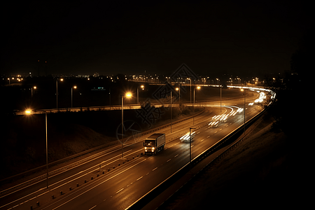 城市高速公路夜景图片