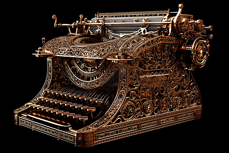 经典打字机的概念图图片