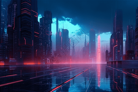 清道夫城市景观赛博朋克5k  Cyberpunk city, Futuristic city, Anime city