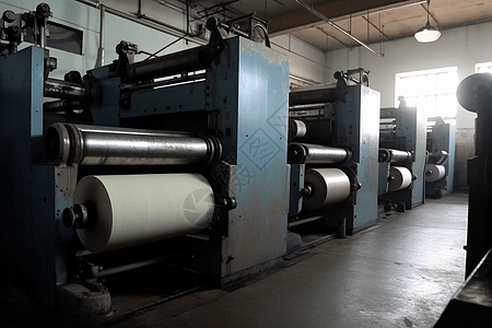 大型印刷机工厂设备图图片