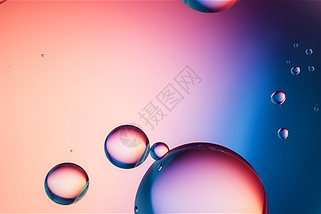 抽象气泡模糊背景图片