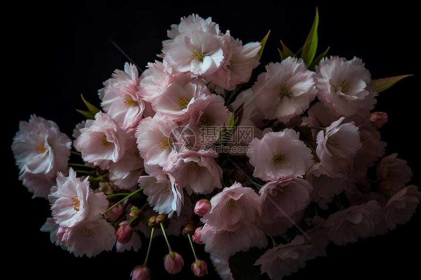 一束精致的樱花图片