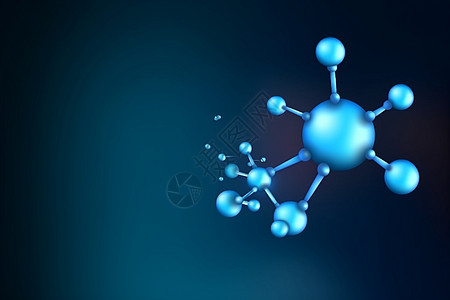 分子模型分子结构图插画