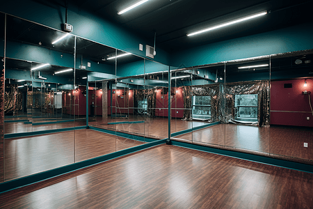 健身房镜子舞蹈工作室背景