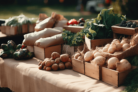 农贸市场的蔬菜图片