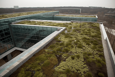 屋顶绿植第四代建筑屋顶背景