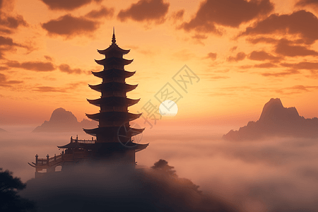中国传统的宝塔图片