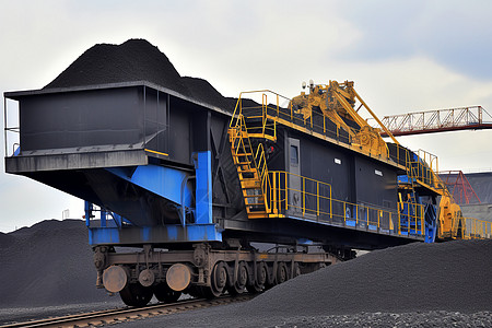 煤炭开采和运输高清图片