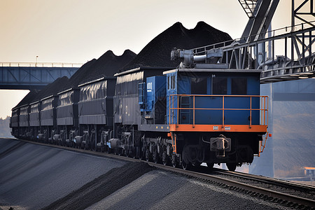 矿车煤炭背景图片