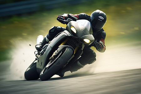 摩托车赛车手背景图片