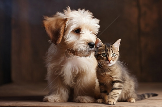 小猫和小狗宝宝图片