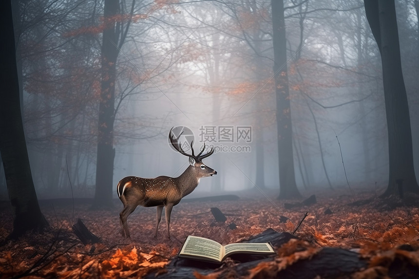 迷雾与麋鹿之森图片