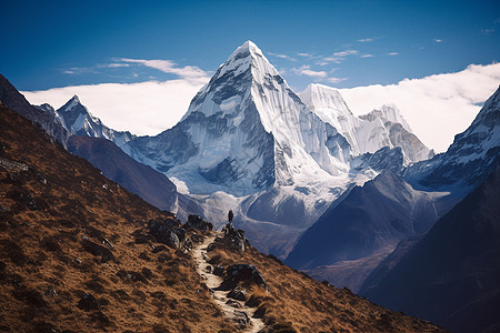 优美大自然山脉风景背景图片