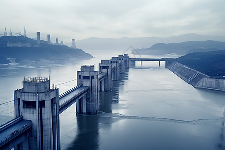 水利大坝背景图片