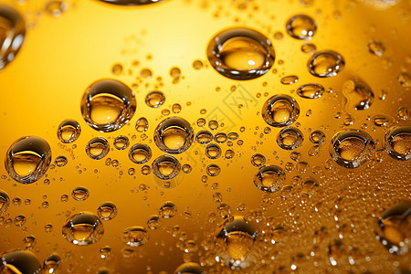 金黄色气泡浮油背景图片