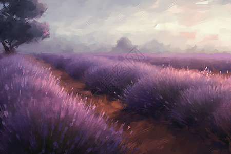 淡紫色的田野图片