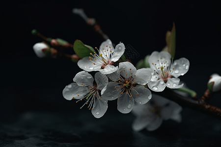 精致的樱花树枝背景图片