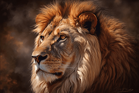 凶猛的狮子肖像图片